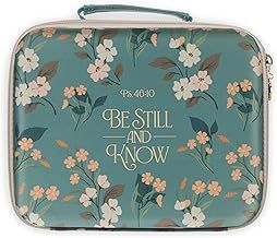 Bible Organizer Hardcover Green Floral Be Still Psa 46:10