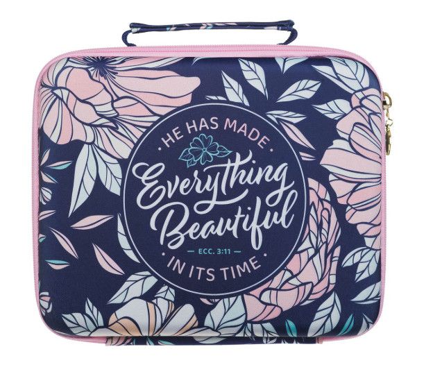 Bible Organizer Hardcover Floral Everything Beautiful Ecc. 3:19