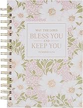 Journal Spiral Pink Floral Bless You and Keep You Num 6:24