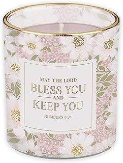 Glass Jar Candle: Lord Bless, Floral Design, Cactus Flower Scent
