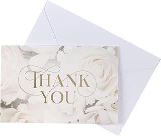 WITH LOVE Boxed Thank You Note Card &amp; Envelope Set for Women