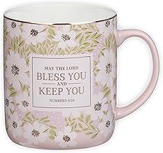 Pink floral mug Numbers 6:24