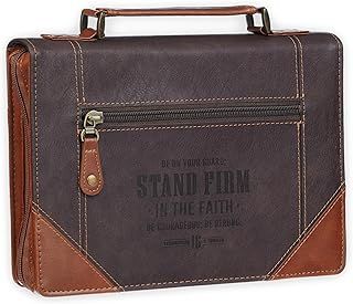 Bible Cover Stand Firm Brown
