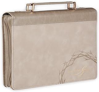 Bible Cover Taupe Amazing Grace