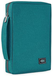 Bible Cover Teal Ichthus Patch