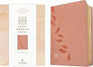 NLT Every Woman’s Bible, Filament Enabled (LeatherLike, Pink Petals, Red Letter)