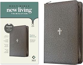Gray Zipper NLT Thinline Reference Bible