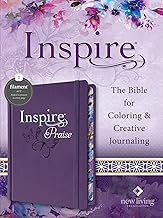 Hardcover Purple Inspire Praise: NLT Bible for Coloring and Creative Journaling