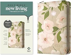 NLT Filament Thinline Reference Zipper Bible - Tender Blossom Leatherlike