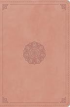 ESV Compact Red Letter Bible - Blush Rose TruTone, Emblem Design