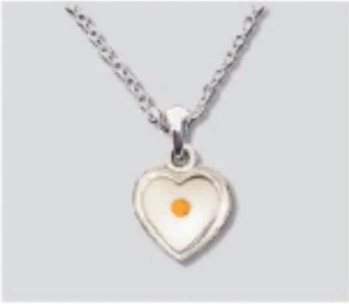 Heart Shaped Mustard Seed Petite Pendant Necklace