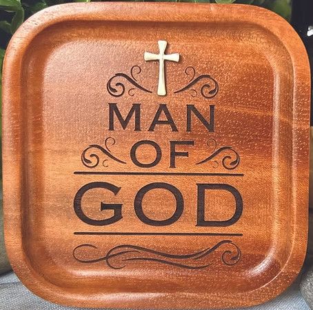 Man Of God Cedar Prayer Tray