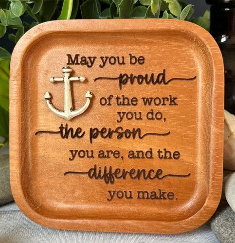 May You Be Proud (Anchor) Cedar Prayer Tray