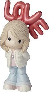 Porcelain Figurine Holding Red Love Balloons