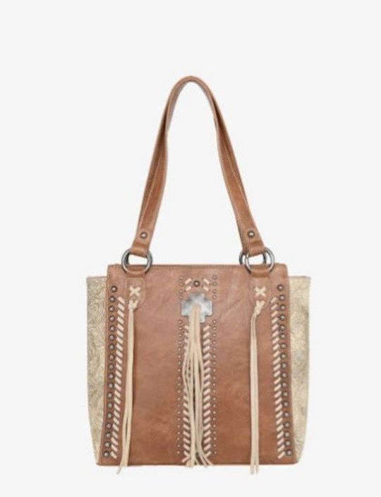 Tote-Cross With Tassel (Concealed- Carry) - Brown