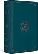 ESV Giant Print Red Letter Personal Size Bible - TruTone Deep Teal, Emblem