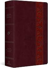 ESV Giant Print Red Letter Personal Size Bible - TruTone Maghony, Trellis