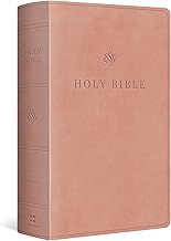 ESV Giant Print Red Letter Personal Size Bible - TruTone Blush Rose