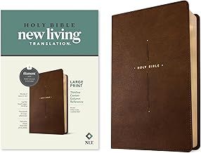 NLT Large Print Thinline Center-Column Reference Bible, Filament Enabled