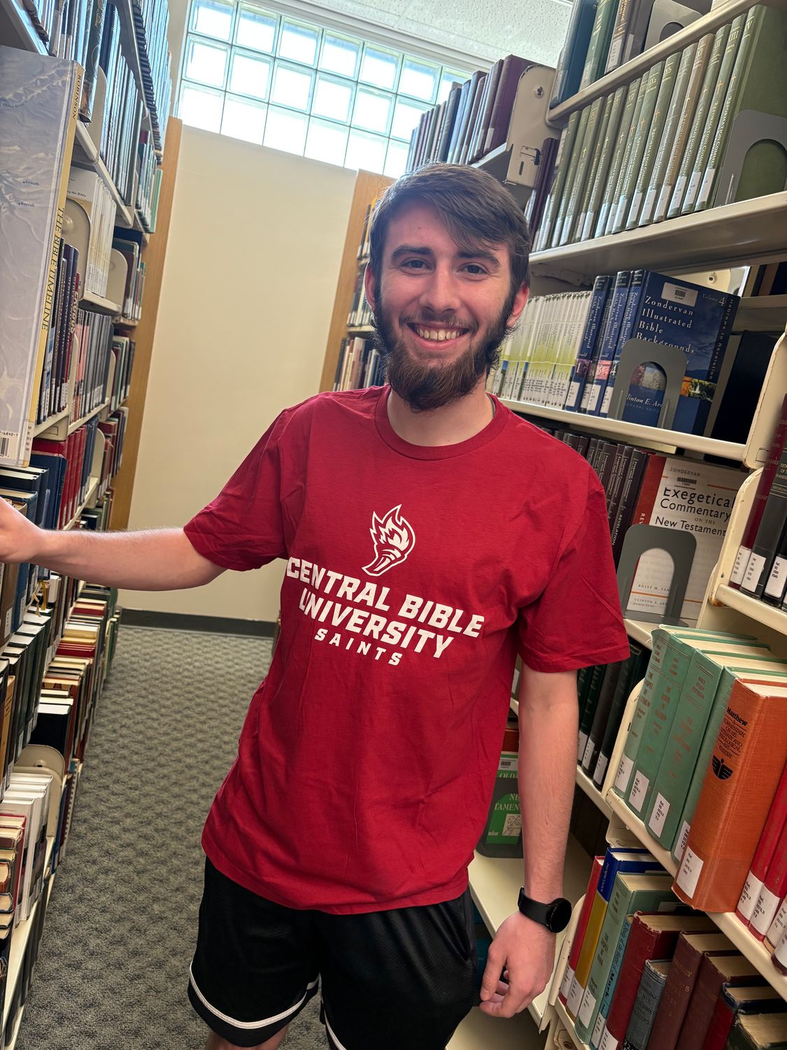 CBU Athletic logo tee, Color: Red, Size: S
