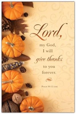 Bulletin Thanksgiving, Lord My God I will give thanks to You