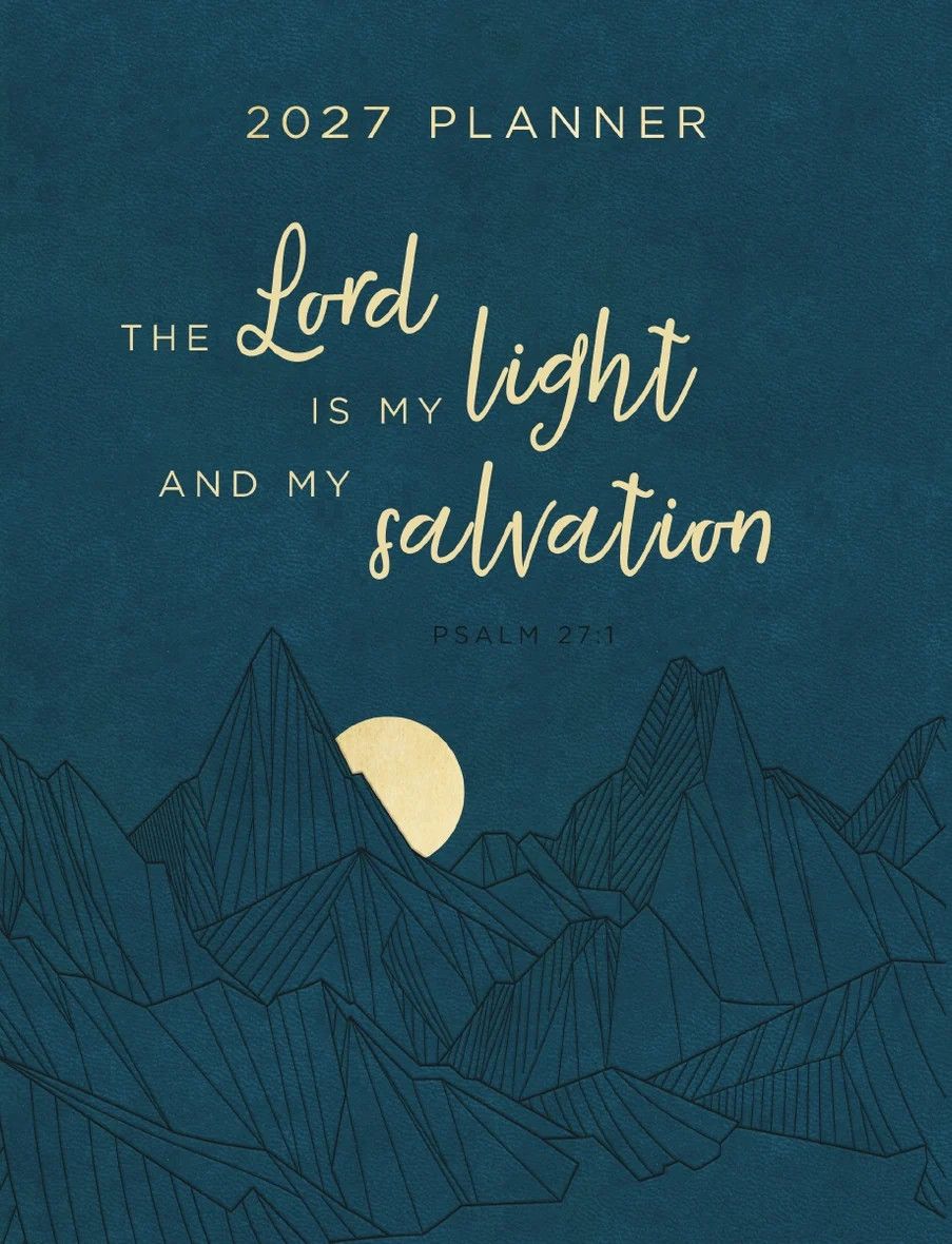 2027 NKJV  Scripture Planner Teal Leathersoft - Psalm 27:1