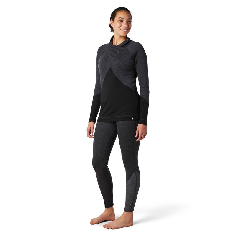 SmartWool Women&#39;s Merino 250 Crossover Neck Top Charcoal Heather