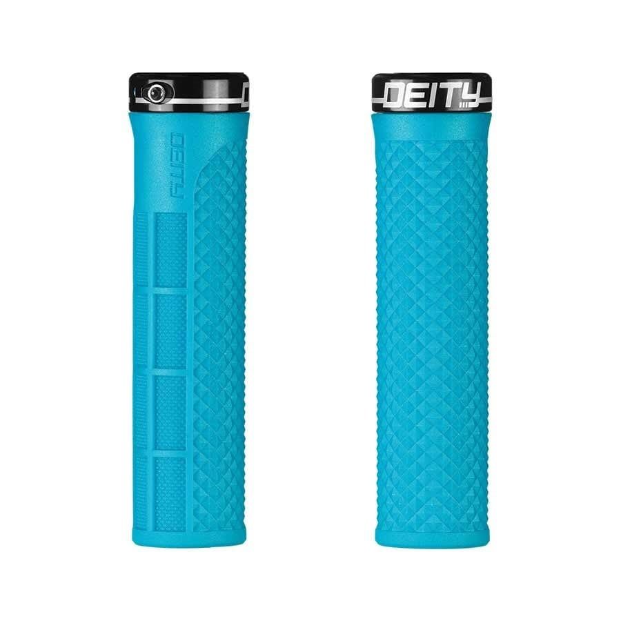 Deity, LockJaw, Grips, 132mm, Color: Turquoise
