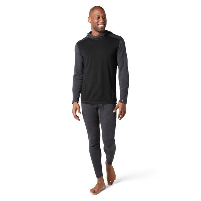 SmartWool Men&#39;s Merino 250 Baselayer Hoodie Black-Charcoal