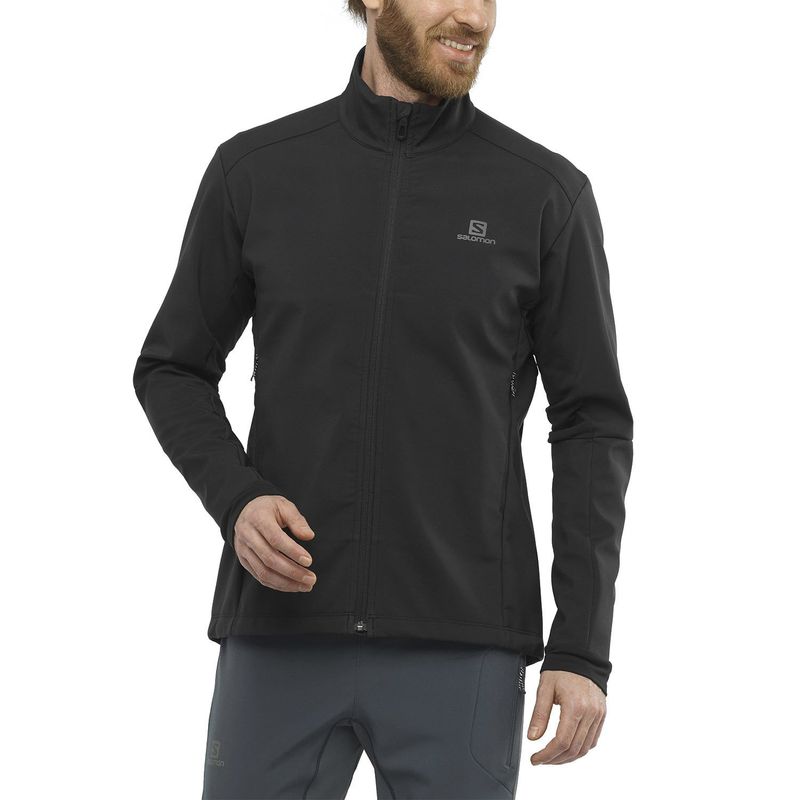 Salomon Men&#39;s Agile SoftShell Jacket Black