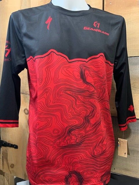 GearHeads ALL MTN Mens Black/Red Jersey 3/4 Full