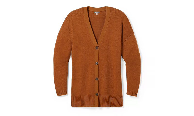 SmartWool Women&#39;s Cozy Lodge Boyfriend Cardigan Acorn Heather