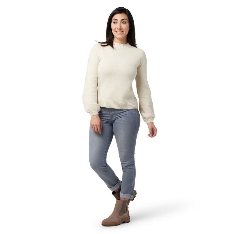 SmartWool Women&#39;s Cozy Lodge Bell Sleeve Sweater- Natural Heather