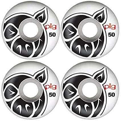 PIG WHEELS-PIG HEAD NATURAL 50 WHITE