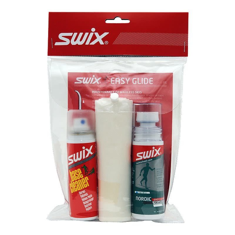 Swix Care Kit for Waxless Skis (Base cleaner, fiberlene, uni-liq glide wax)