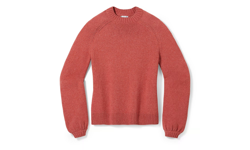 SmartWool Women&#39;s Cozy Lodge Bell Sleeve Sweater Dusty Cedar Heather 