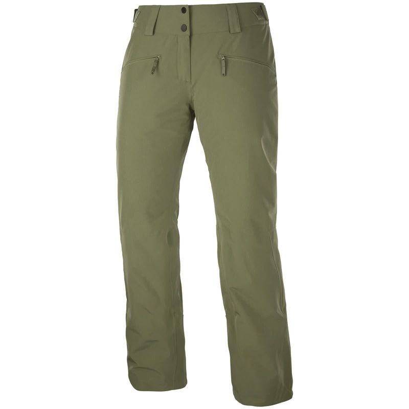 Salomon EDGE PANT Womens Large Olive Night