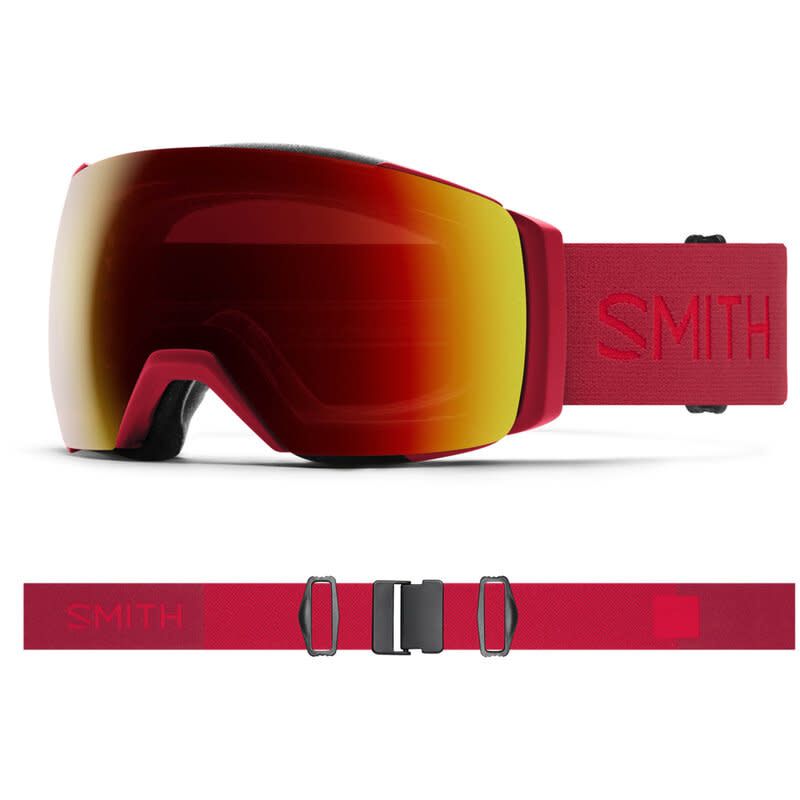 Smith I/O Mag XL Crimson w Sun Red Mirror &amp; Storm Yellow Flash lenses