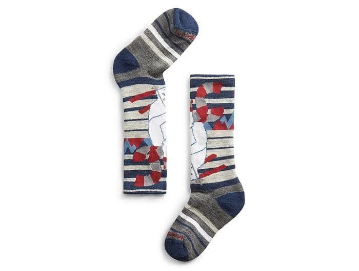 SmartWool Kids WinterSport Full Cushion Yeti Pattern Alpine Blue -L