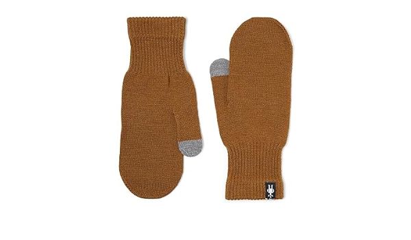 SmartWool Knit Mitt Med- FOX BROWN