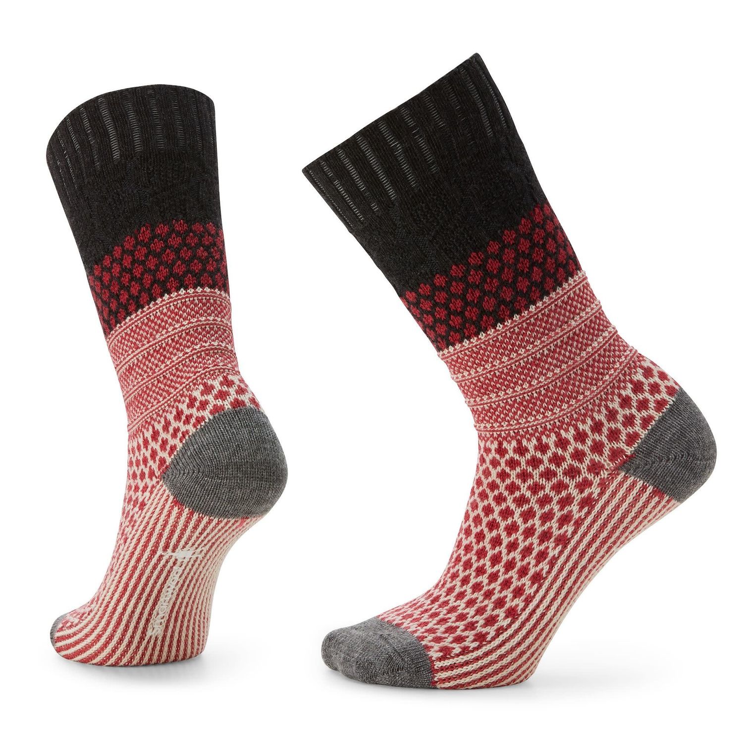 SmartWool Everyday Popcorn Cable Crew Socks POMEGRANATE M