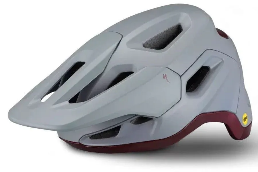 TACTIC 4 HELMET - Cool Grey/Maroon/Doppio Med