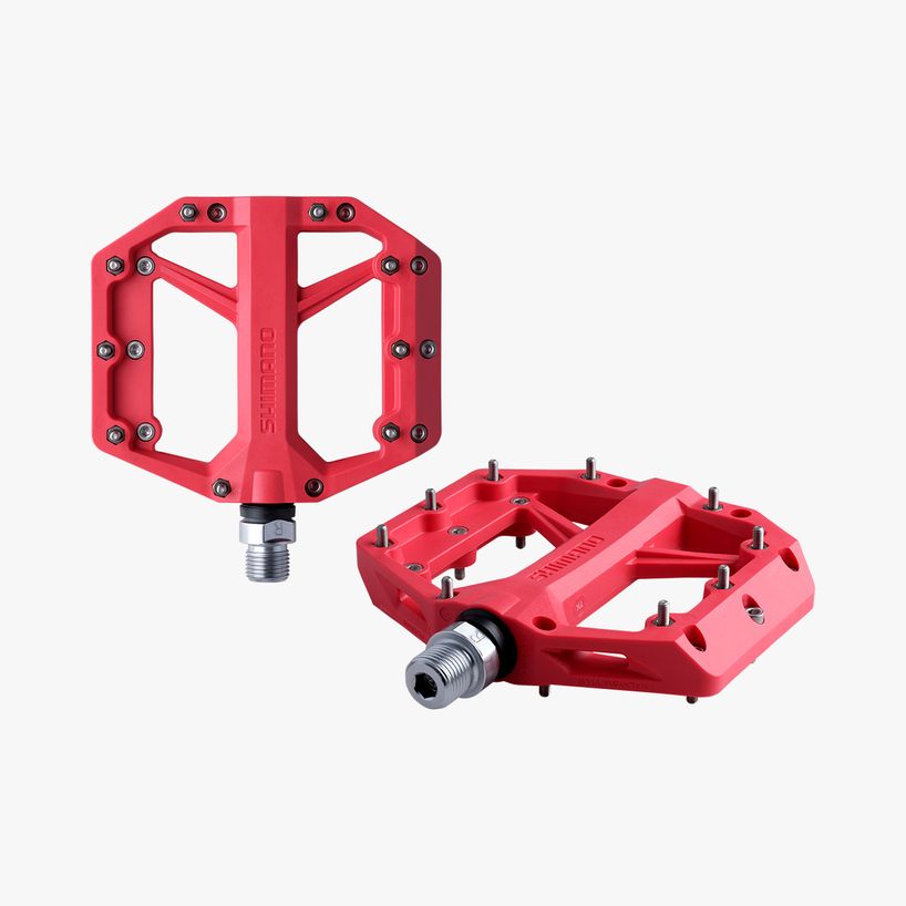 Shimano PEDAL, PD-GR400, Flat- DEORE, RED