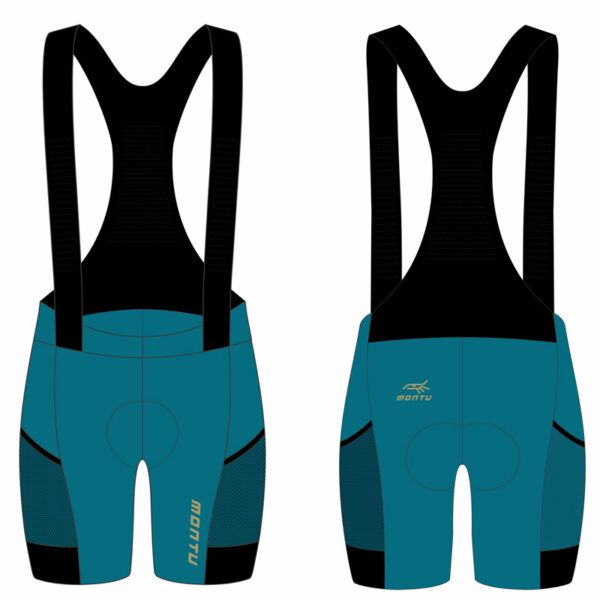 Montu Womens Canopic Race Cargo Bibshorts - Teal - XL