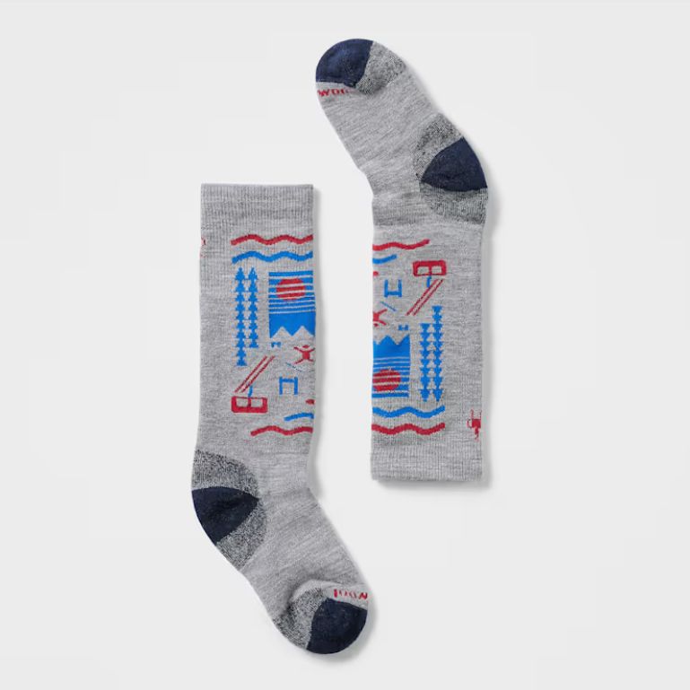 SmartWool Kids&#39; Wintersport Full Cushion Ski Day Med-Grey