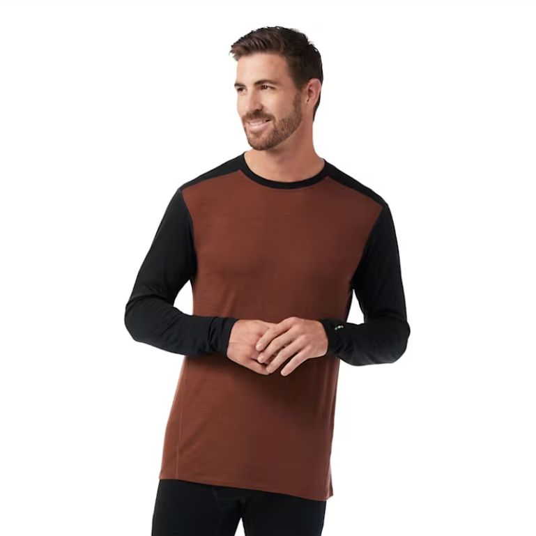 SmartWool Men&#39;s All-Season Base Layer Long Sleeve XL- Fox Brown