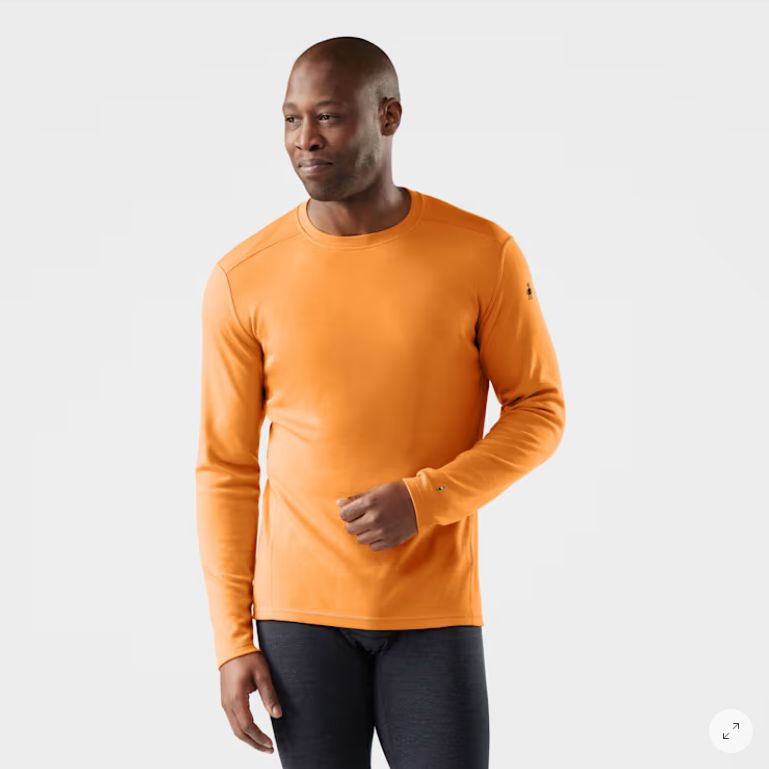 SmartWool Men&#39;s Classic Thermal Merino Base Layer Crew MARMALADE HEATHER -Medium