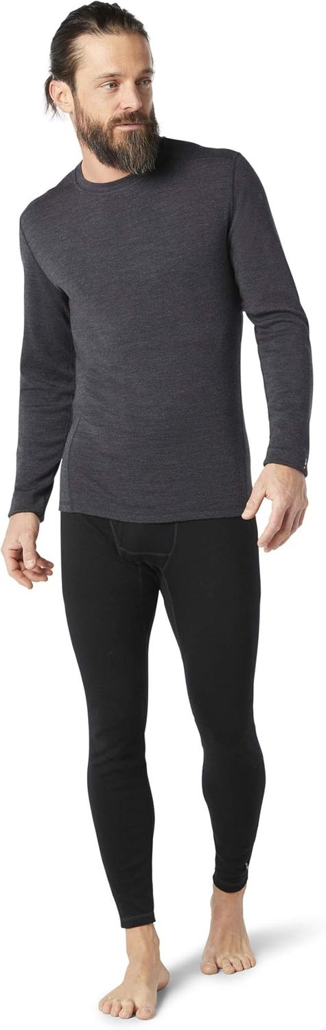 SmartWool Men&#39;s Classic Thermal Base Layer 1/4 Zip Boxed XL -CHARCOAL-HONEY GOLD