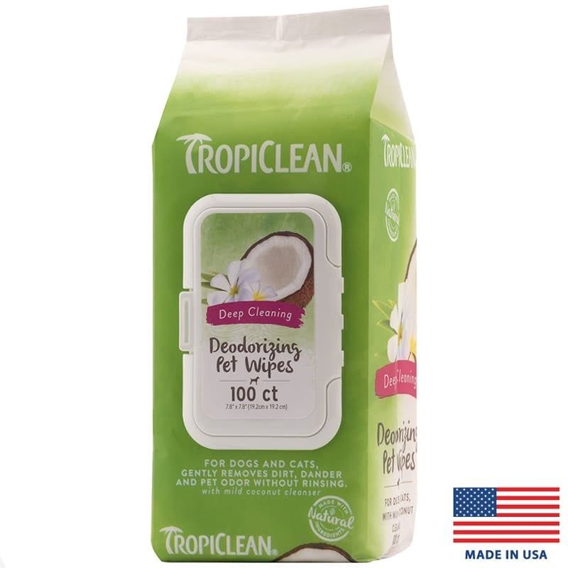 Tropiclean Deep Cleaning Wipes - 100ct.