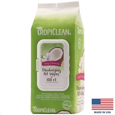 Tropiclean Deep Cleaning Wipes - 100ct.